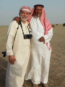 Wayne with Shaikh Jaber of the Al Amrah, Saudi Arabia